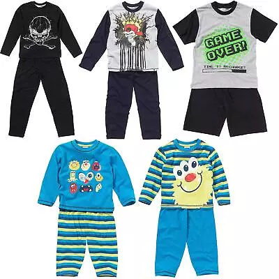 Buy Kids Long Sleeve Pyjamas Boys Childrens Pyjama Set Age 2-10 Years • 8.95£