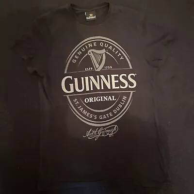 Buy Guinness Mens T-shirt Harp Logo Vintage Black Men’s Small Official • 9.99£