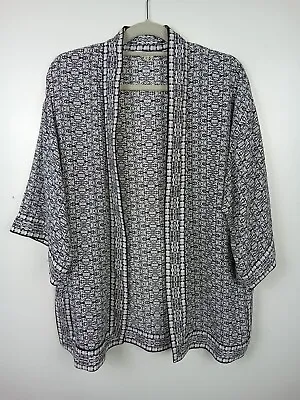 Buy Max Studio Kimono Women Small Geometric Open Relaxed Boho Artsy Beach  • 26.45£