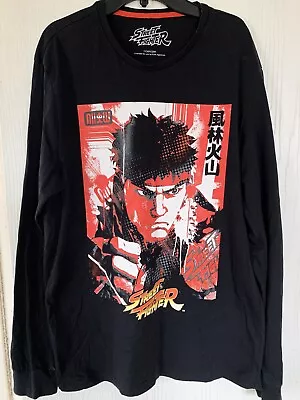 Buy Street Fighter RYU Black MEDIUM Men's Long Sleeve T-Shirt OFFICIAL Capcom • 15£