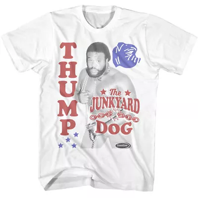 Buy Powertown THUMP Junkyard Dog Red White & Blue WWE Wrestling Champ Men's T Shirt • 40.25£