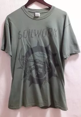 Buy SOILWORK  Stabbing The Drama  2006 Tour Shirt Khaki Tshirt M CG H23 • 9.99£