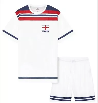 Buy Kids Children England Football Kit T-Shirt Shorts Set 9 10 11 12 13 14 15 Years • 8.54£