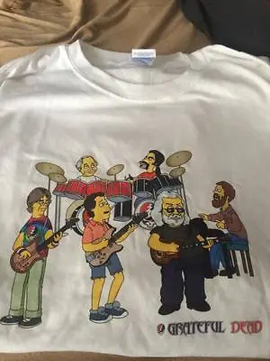 Buy Grateful Dead As SIMPSONS T-shirt Jerry Garcia Phil Lesh Bob Weir & Company • 22.67£