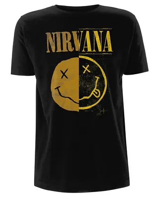 Buy Nirvana Spliced Smile T-Shirt OFFICIAL • 17.79£