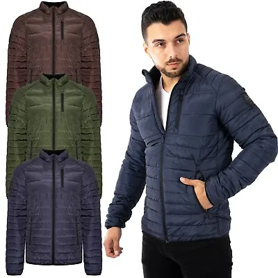 Buy Mens Padded Quilted Jacket Puffer  Bubble Zip Up Coat Outdoor Winter Warm Work • 16.99£