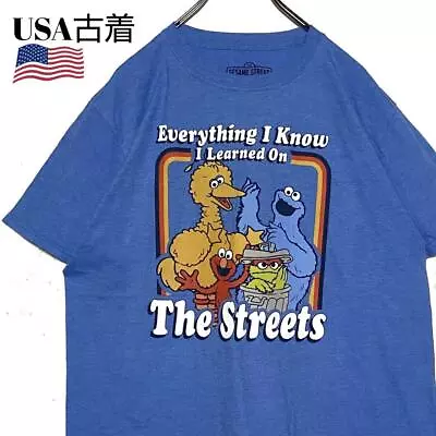 Buy Usa Old Clothes Anime T-Shirt Sesame Street Blue L Character • 65.64£