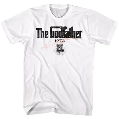 Buy The Godfather Movie 1972 GF Badge Logo Blood Splatter Don Corleone Men's T Shirt • 38.46£