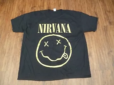 Buy Mens Nirvana Smiley Face T-shirt XXL Box Fit • 15.97£