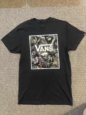 Buy Vans Off The Wall Black T Shirt Men’s Small - Graphic Logo Flowers • 15£