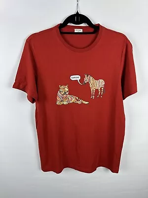 Buy Paul Smith Copy Cat Men’s Red T-shirt Stripey Zebra & Tiger Size Small • 14.99£