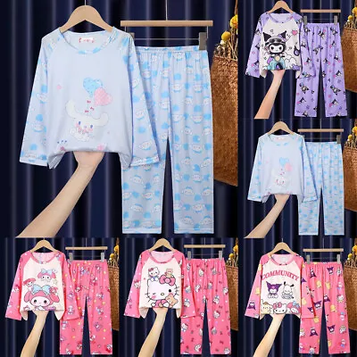 Buy Cute Kuromi Pajamas Pyjamas Pjs Set Kids Girls Long Sleeve Loungewear Summer • 6.48£
