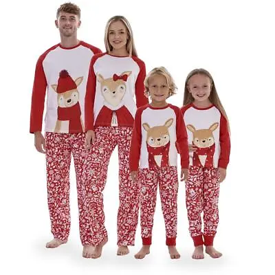 Buy Christmas Family Matching Pyjamas XMAS Adult Kids Nightwear PJS 100% Cotton UK • 9.99£