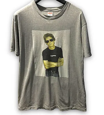 Buy Supreme Lou Reed Grey T-shirt - Medium • 299.99£