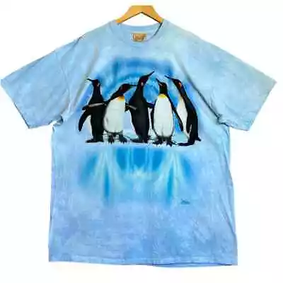 Buy The Mountain Penguin Tie Dye Graphic Print T-Shirt Unisex Top Size 3XL 2003 • 21.72£