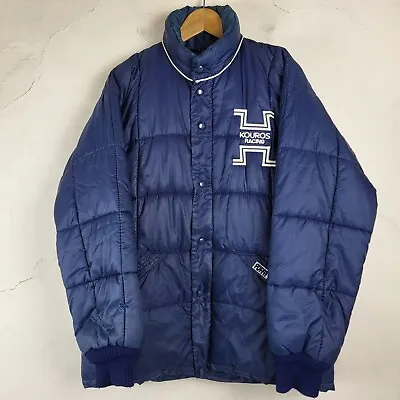 Buy Puffa Mens Large Vintage Insulated Puffer Jacket Blue Outdoors Hiking Trek • 29.69£
