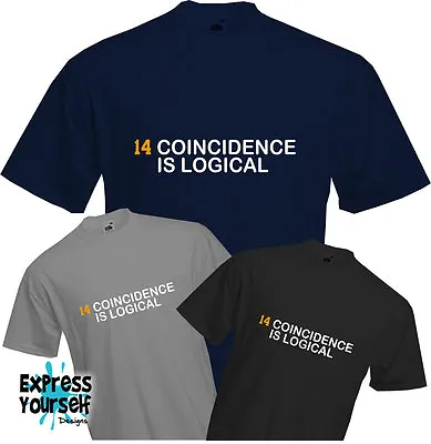 Buy COINCIDENCE IS LOGICAL - T Shirt, Johan Cruyff, Football, Dutch, 14 Quality, NEW • 9.99£