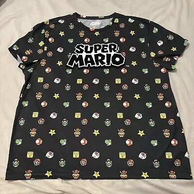 Buy Super Mario - Black T-shirt 2XL - XXL - Used - 100% Polyester _ #SMTT200￼ • 7.99£