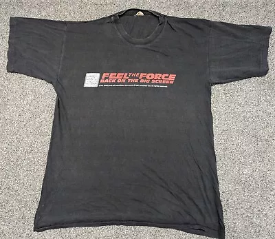 Buy Vintage 90s Star Wars 1996 Re-Release Feel The Force T-shirt XL Single Stitch • 20£