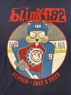 Buy BLINK-182 ~ Event T-Shirt 7/3/2023 Mens XXL Denver CO Avalanche Official Merch!! • 85.24£