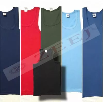 Buy Men's Plain Vest Training Tank Top Summer Cotton Sleeveless T Shirt Twin Pack • 7.99£