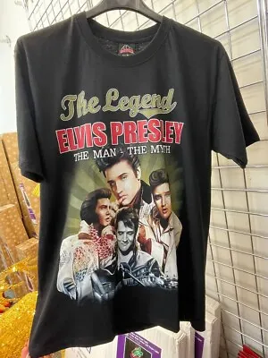 Buy Elvis Presley Retro T-shirt Unisex Black New XS-XL Available • 11.89£