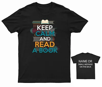 Buy Keep Calm And Read A Book T-shirt    Bibliophile Lover Nerd Club Page Turner Boo • 13.95£
