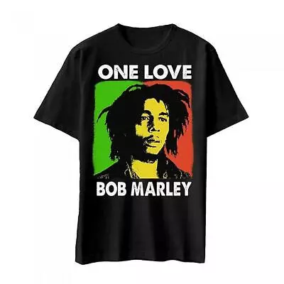 Buy Official Bob Marley One Love Portrait Mens Black T Shirt Bob Marley Classic Tee • 14.50£