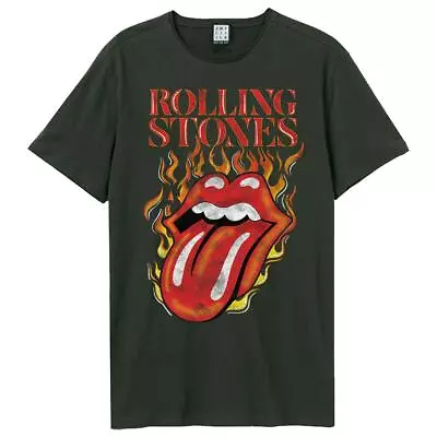 Buy Amplified Unisex Adult Hot Tongue The Rolling Stones T-Shirt GD1376 • 31.59£