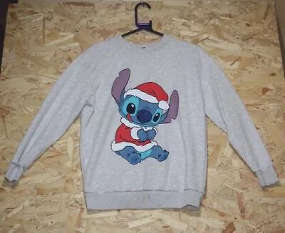 Buy Disney Lilo & Stitch Grey Matching Christmas Jumper Women’s Size 10 • 12.50£