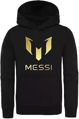 Buy Kids Messi 10 Gold Logo Printed Fun Football Sports Soccer Game Boys Hoodie Boys • 12.99£