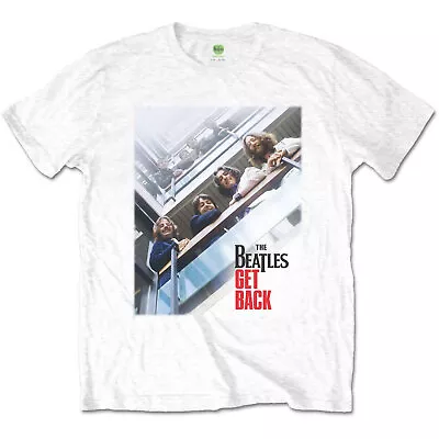 Buy The Beatles Get Back Poster White T-Shirt NEW OFFICIAL • 15.19£