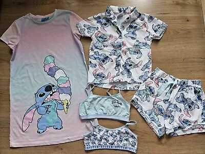 Buy Disney Stitch Girl's Nightwear Bundle **10-11 Years** Short Pyjama Set/ Nightdre • 7£