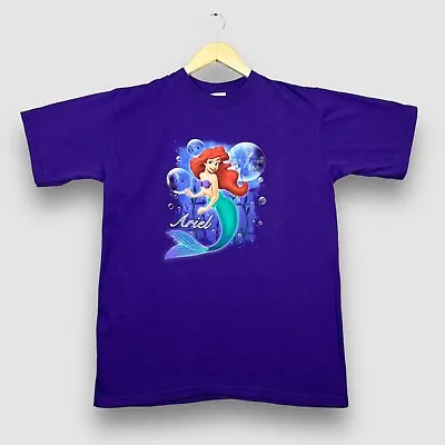 Buy Vintage Little Mermaid Ariel Disney Store Purple Tee Shirt Ladies Size Large • 37.91£