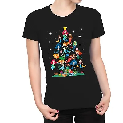 Buy 1Tee Womens Mermaid Tree -  Christmas Tree Made Of Little Marmaids T-Shirt • 7.99£
