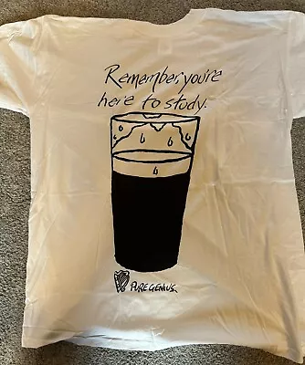 Buy Retro Guinness T-shirt - XL  You're Here To Study T Shirt  (Unused From Storage) • 7.50£