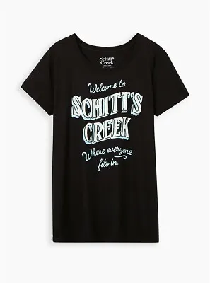 Buy Torrid Schitts Creek Black Slim Fit Graphic Crew Neck Tee T Shirt NWT New 0X • 35.13£