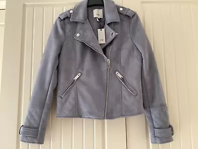 Buy Jacket - Biker Style - Silver Grey - Size 8 - River Island - Brand New • 16.50£