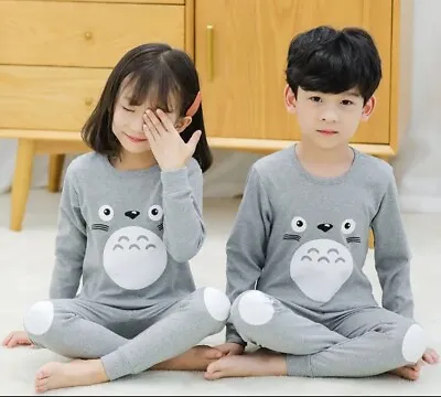 Buy Children's Pajamas Set Cartoon Totoro Kids Sleepwear Kids Studio Ghibli Night • 15.80£