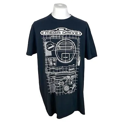 Buy Sega Mega Drive T Shirt XXL Black Graphic Gaming T Shirt Oversized Hipster • 30£
