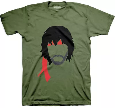 Buy First Blood Rambo Block Print Green Cotton T-Shirt • 12.49£
