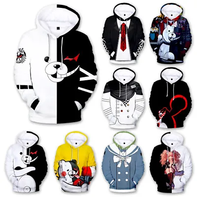 Buy Cosplay Danganronpa 3D Hoodies Monokuma Naegi Kirigiri Kyoko Sweatshirts Coats • 22.79£