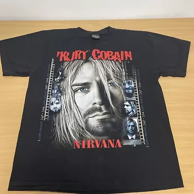 Buy Vintage Kurt Cobain 1967 - 1994 Nirvana T- Shirt Size:L RARE • 449.99£