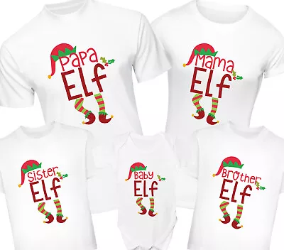 Buy Personalised Elf Christmas T-Shirt Any Text Family Santa Gift Adult Kids Tshirt • 8.99£