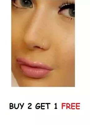 Buy Nose Ring Small Thin Extra 0.5mm  Nose Hoop- Diameter 6mm,8mm Helix Tragus • 3.49£