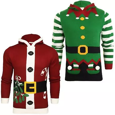 Buy Xact Mens Novelty Hooded Christmas Jumper • 27.99£