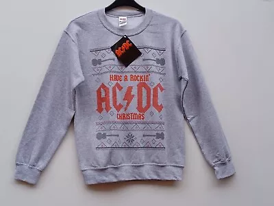 Buy AC/DC Men's Rockin Christmas Sweatshirt Jumper Size S, XL Bnwt • 19.99£