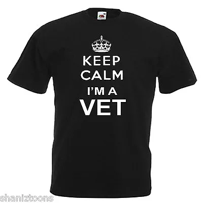 Buy Keep Calm VET Adults Mens T Shirt 12 Colours Size S - 3XL • 9.49£