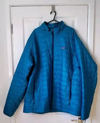 Buy PATAGONIA NANO PUFF Men’s Full Zip Puffer Jacket XXL Andean Blue • 90£