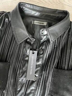 Buy Maniere De Voir Vegan Leather Overshirt Size 12  • 20£